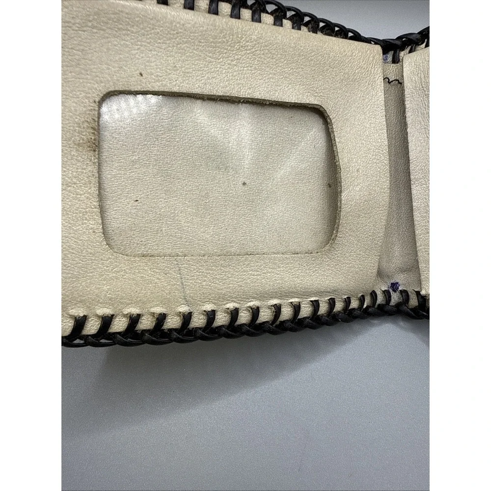 Stamped Leather Vintage Wallet Praying Hands & Lords Prayer Retro